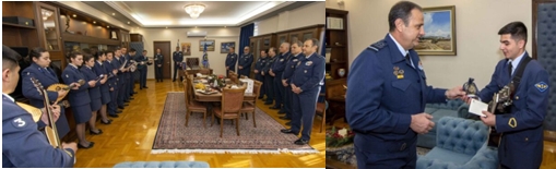 Κάλαντα από τη χορωδία της ΣΜΥΑ στον Α/ΓΕΑ
